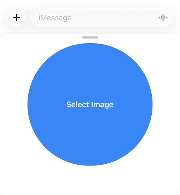 Circular selected image preview