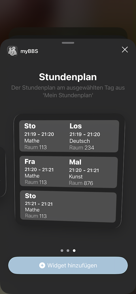 Adding a widget on iOS