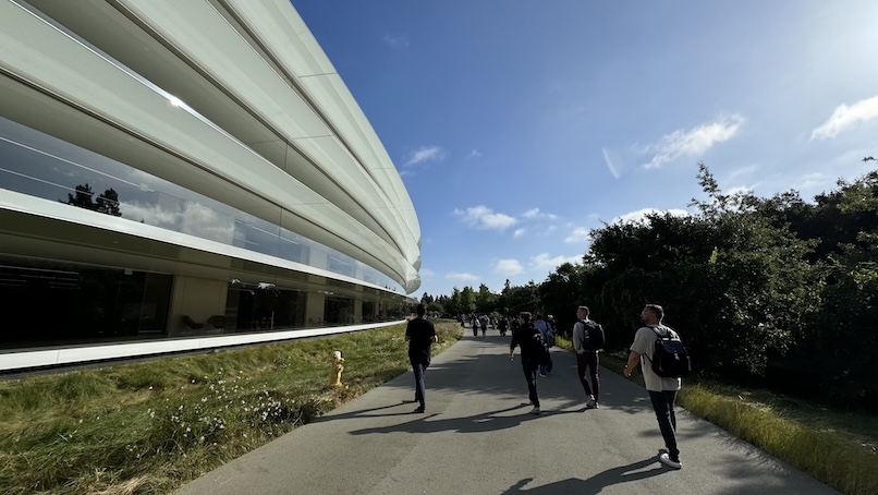 Park scene during WWDC 2024