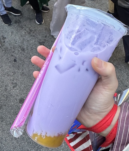 Purple lighting at WWDC 2025