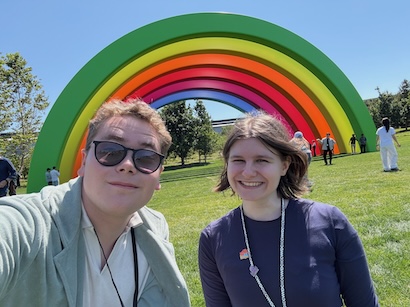 Rainbow display at WWDC 2025